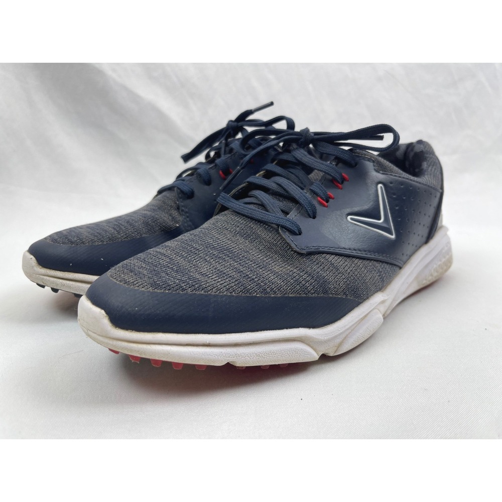 Callaway Coronado Men 8 D Navy Grey Spikeless Waterproof Golf Shoes CG401NV Good